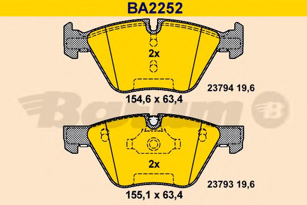 BARUM BA2252 Тормозные колодки BARUM 