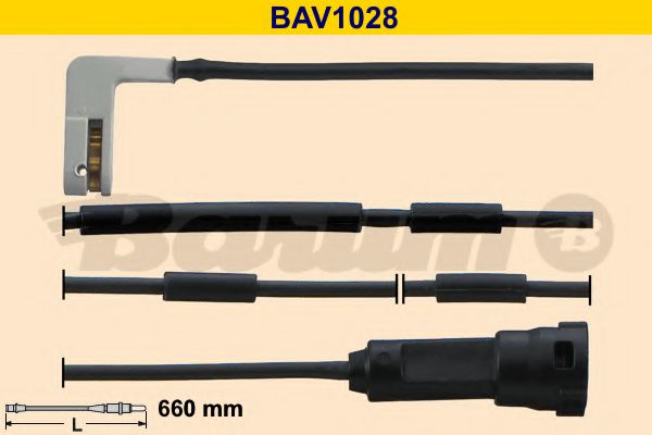 BARUM BAV1028 Датчик износа тормозных колодок для OPEL ASTRA F универсал (51, 52)