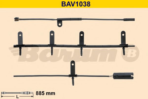 BARUM BAV1038 Скобы тормозных колодок BARUM для MINI