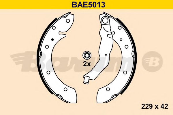 BARUM BAE5013 Ремкомплект барабанных колодок для BMW