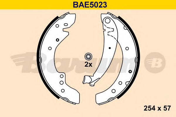 BARUM BAE5023 Ремкомплект барабанных колодок для FIAT
