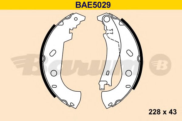 BARUM BAE5029 Ремкомплект барабанных колодок для FIAT