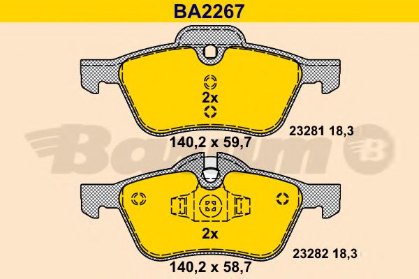 BARUM BA2267 Тормозные колодки для MINI