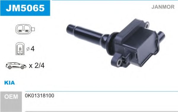 JANMOR JM5065 Катушка зажигания  для KIA (Киа)