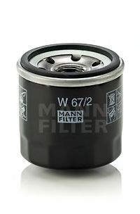 MANN-FILTER W672 Масляный фильтр для SUZUKI ALTO
