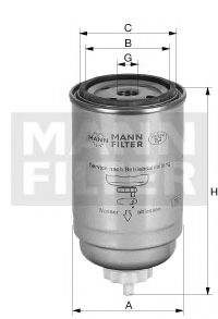 MANN-FILTER WK1156 Топливный фильтр для MERCEDES-BENZ LONGNOSE