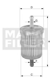 MANN-FILTER WK444 Топливный фильтр MANN-FILTER для FORD USA