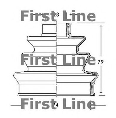 FIRST LINE FCB2034 Пыльник шруса FIRST LINE 