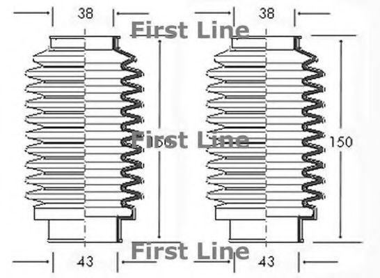 FIRST LINE FSG3000 Пыльник рулевой рейки FIRST LINE 
