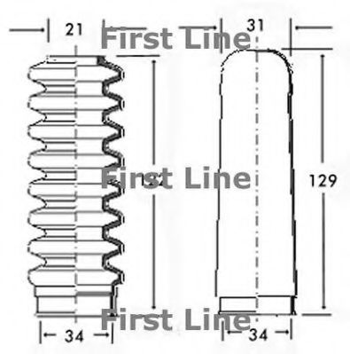 FIRST LINE FSG3004 Пыльник рулевой рейки FIRST LINE 