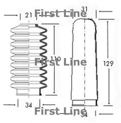 FIRST LINE FSG3005 Пыльник рулевой рейки FIRST LINE 