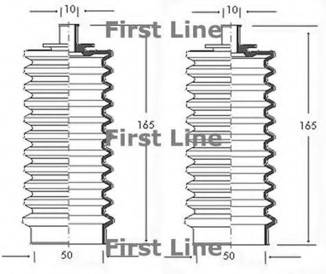 FIRST LINE FSG3011 Пыльник рулевой рейки FIRST LINE 