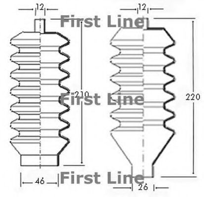FIRST LINE FSG3012 Пыльник рулевой рейки FIRST LINE 