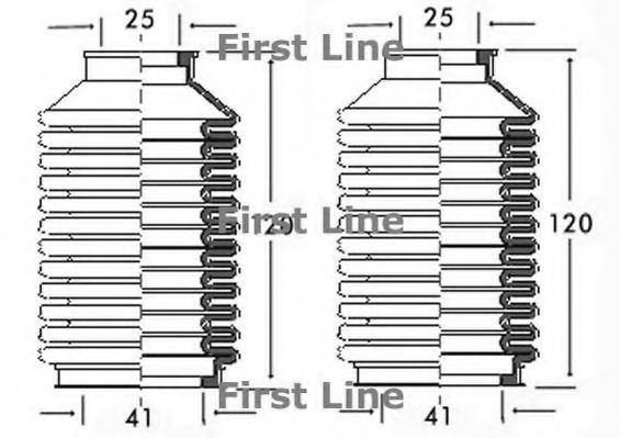 FIRST LINE FSG3083 Пыльник рулевой рейки для SEAT