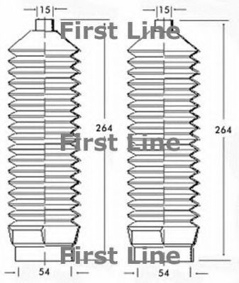 FIRST LINE FSG3178 Пыльник рулевой рейки FIRST LINE для IVECO