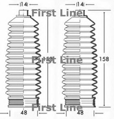FIRST LINE FSG3213 Пыльник рулевой рейки FIRST LINE для HYUNDAI