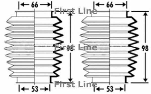 FIRST LINE FSG3265 Пыльник рулевой рейки FIRST LINE для ALFA ROMEO