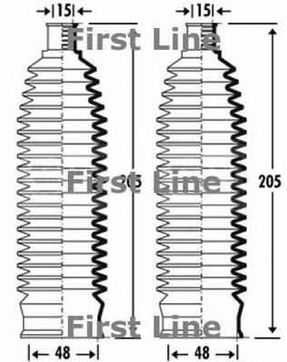 FIRST LINE FSG3268 Пыльник рулевой рейки FIRST LINE для SKODA ROOMSTER