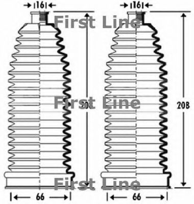 FIRST LINE FSG3278 Пыльник рулевой рейки FIRST LINE для LAND ROVER