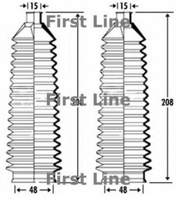 FIRST LINE FSG3315 Пыльник рулевой рейки FIRST LINE для HYUNDAI
