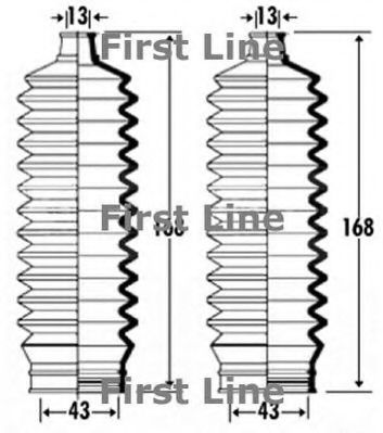 FIRST LINE FSG3316 Пыльник рулевой рейки FIRST LINE 
