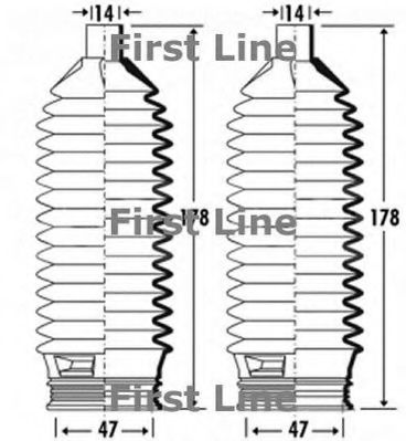 FIRST LINE FSG3317 Пыльник рулевой рейки FIRST LINE для HYUNDAI