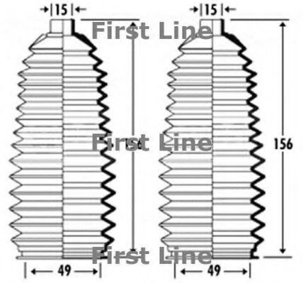 FIRST LINE FSG3334 Пыльник рулевой рейки для MAZDA