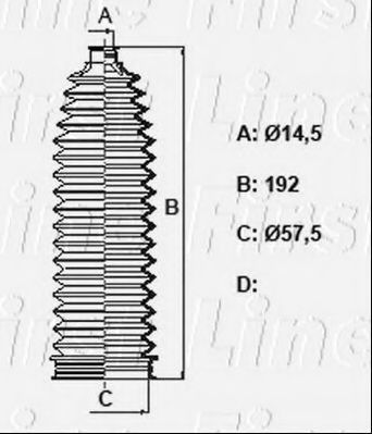 FIRST LINE FSG3434 Пыльник рулевой рейки для MERCEDES-BENZ B-CLASS