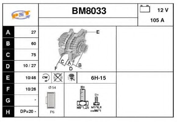 SNRA BM8033 Генератор SNRA для BMW
