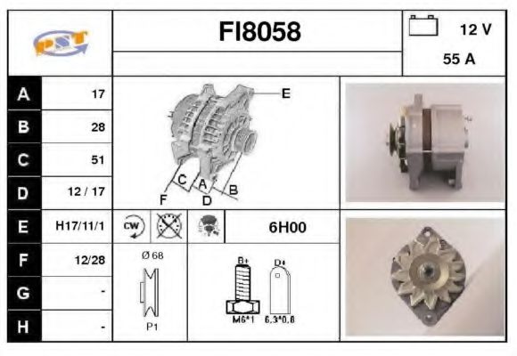 SNRA FI8058 Генератор SNRA для SEAT