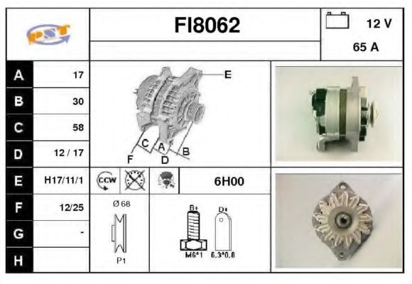 SNRA FI8062 Генератор SNRA для SEAT