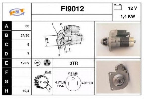 SNRA FI9012 Стартер 