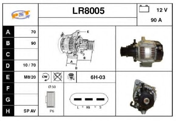 SNRA LR8005 Генератор SNRA для LAND ROVER