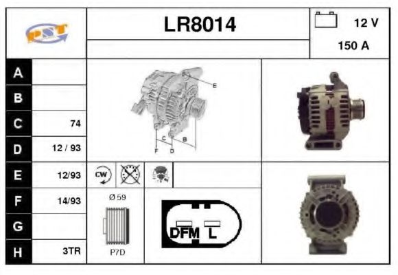 SNRA LR8014 Генератор SNRA для LAND ROVER