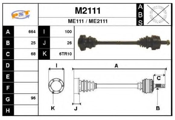 SNRA M2111 Сальник полуоси для MERCEDES-BENZ KOMBI