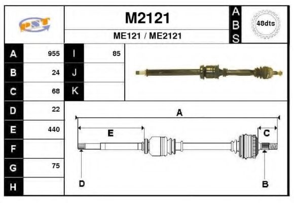 SNRA M2121 Сальник полуоси для MERCEDES-BENZ VANEO