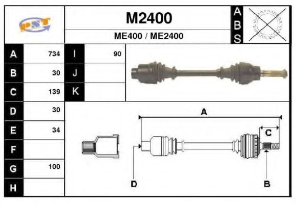 SNRA M2400 Сальник полуоси SNRA для MERCEDES-BENZ