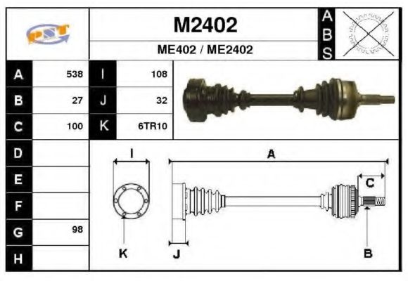 SNRA M2402 Сальник полуоси SNRA для MERCEDES-BENZ