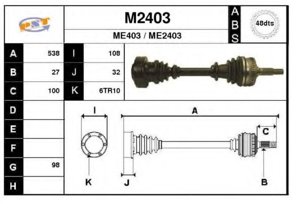 SNRA M2403 Сальник полуоси SNRA для MERCEDES-BENZ