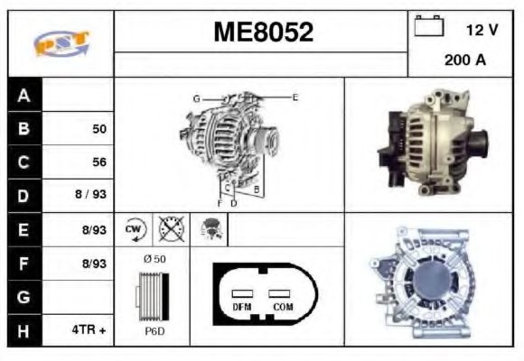 SNRA ME8052 Генератор SNRA для BMW