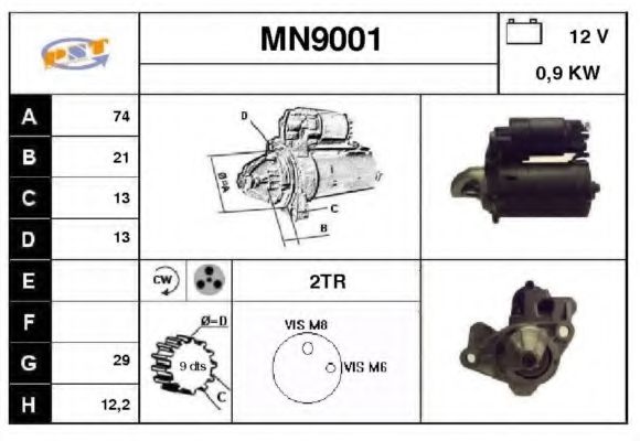 SNRA MN9001 Стартер для MINI