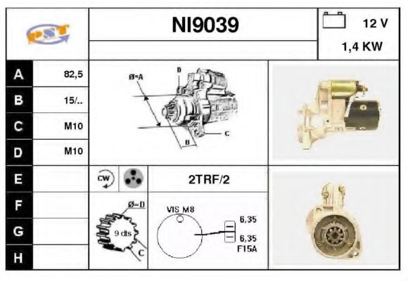 SNRA NI9039 Стартер 