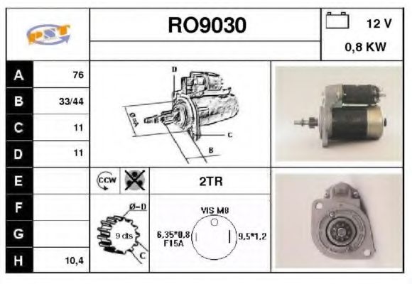SNRA RO9030 Стартер 
