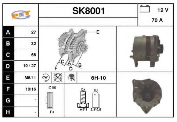 SNRA SK8001 Генератор SNRA для SKODA
