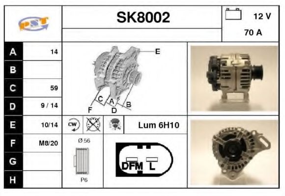 SNRA SK8002 Генератор SNRA для SEAT
