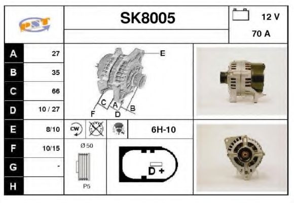 SNRA SK8005 Генератор SNRA для SKODA