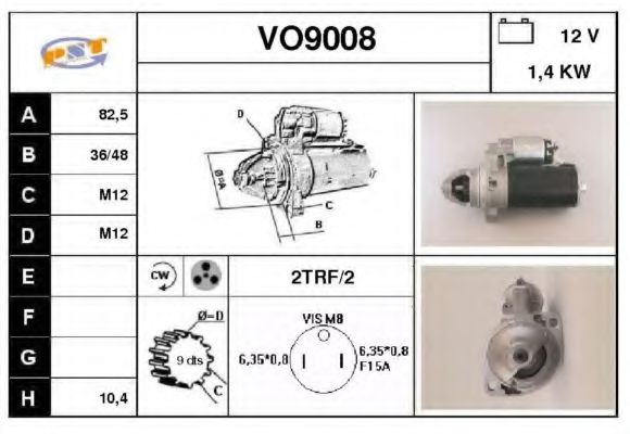 SNRA VO9008 Стартер для VOLVO 940