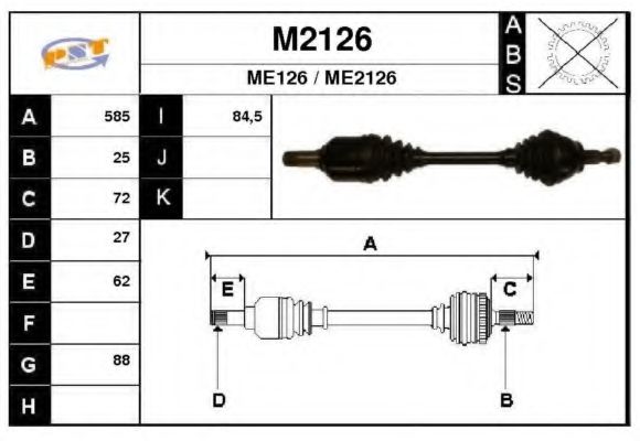 SNRA M2126 Сальник полуоси SNRA для MERCEDES-BENZ