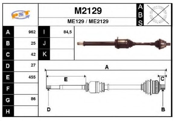 SNRA M2129 Сальник полуоси SNRA для MERCEDES-BENZ