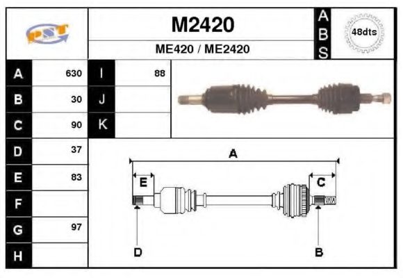 SNRA M2420 Сальник полуоси SNRA для MERCEDES-BENZ